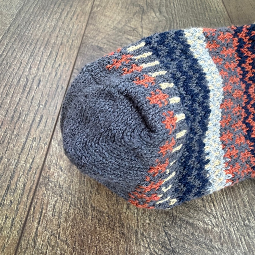 Socks Small Mismatched Recycled Merino Wool Blend Crew Socks Green Brown